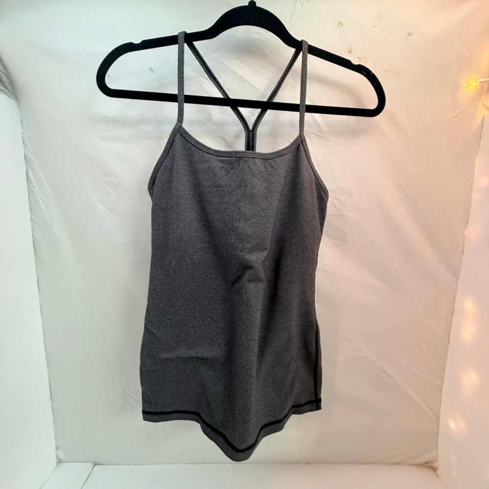 Women's Lululemon Gray Black Sports Bra Size 6